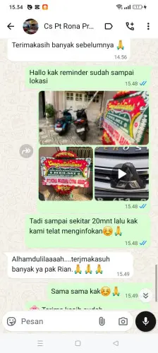 Testimonial Papan Bunga temanggung